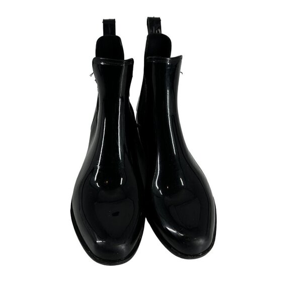 Ralph Lauren Black Tally Rain Chelsea Ankle Boots Size 8B - Picture 1 of 12